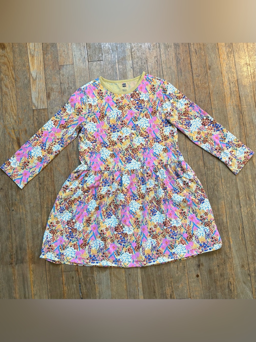Tea Collection Girls Long Sleeve Floral Dress ~ sz 12